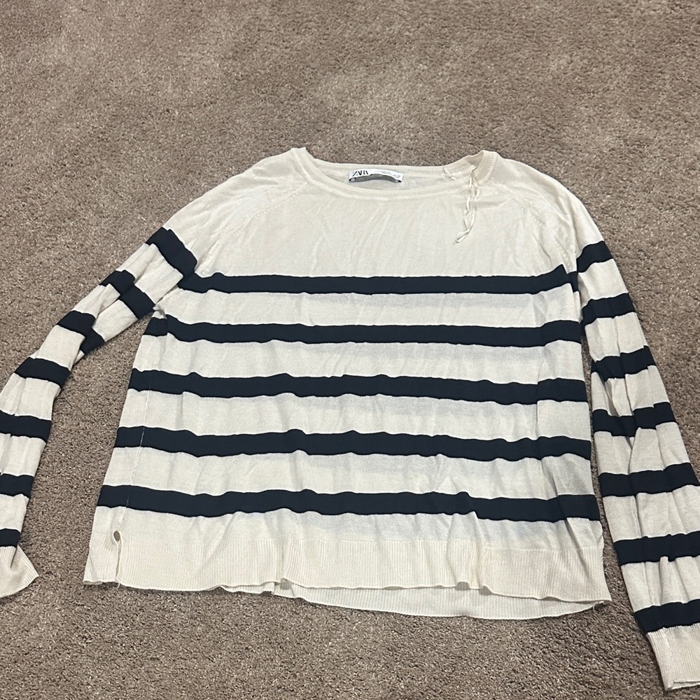 Zara Striped Long Sleeve Top